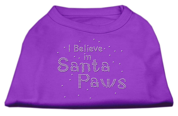 I Believe In Santa Paws Shirt Purple S GreatEagleInc