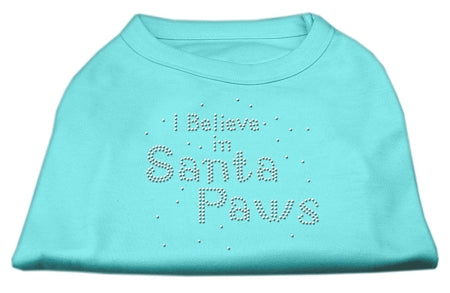 I Believe In Santa Paws Shirt Aqua Xl GreatEagleInc