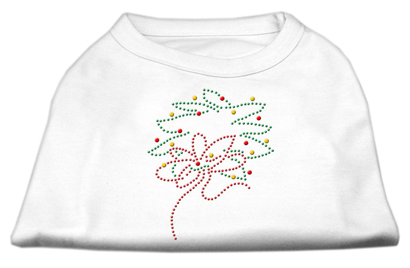 Christmas Wreath Rhinestone Shirt White M GreatEagleInc