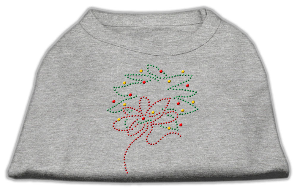 Christmas Wreath Rhinestone Shirt Grey Xs Default Title