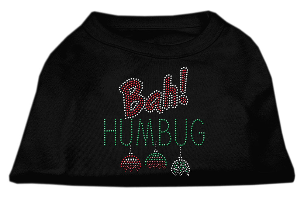 Bah Humbug Rhinestone Dog Shirt Black Med GreatEagleInc