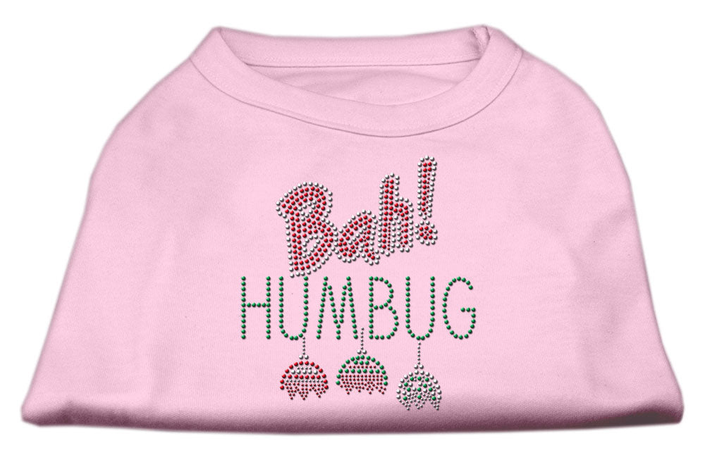 Bah Humbug Rhinestone Dog Shirt Light Pink Med GreatEagleInc