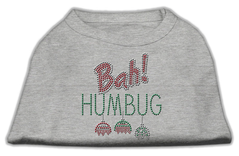 Bah Humbug Rhinestone Dog Shirt Grey Xxxl GreatEagleInc