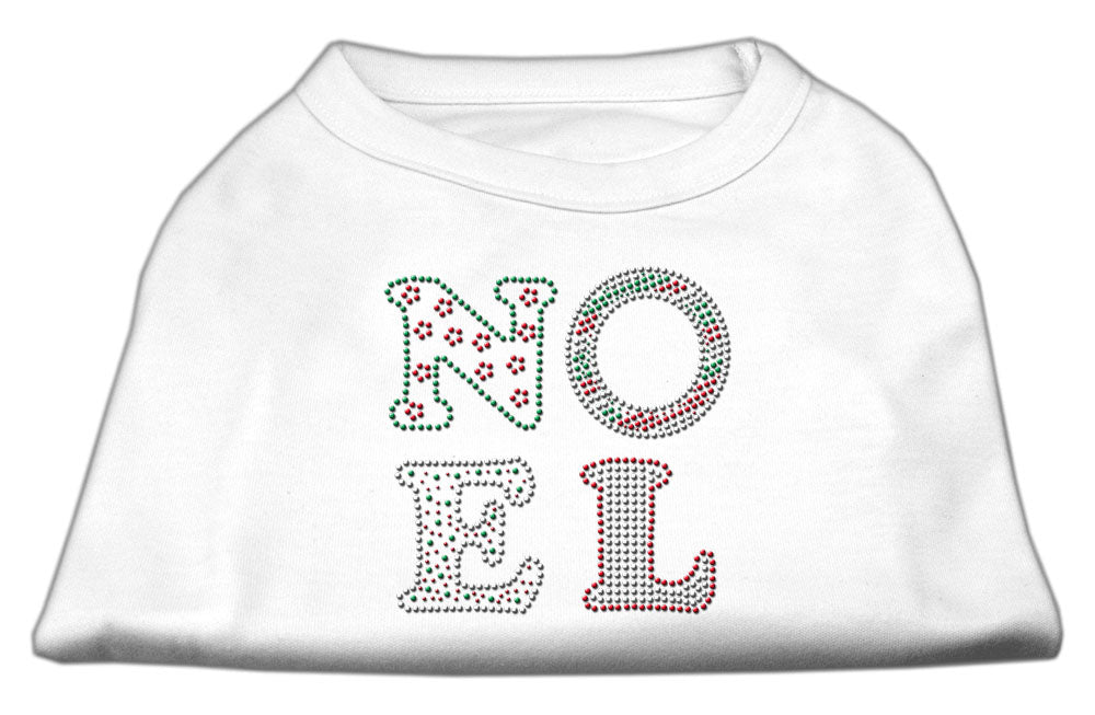 Noel Rhinestone Dog Shirt White Lg GreatEagleInc