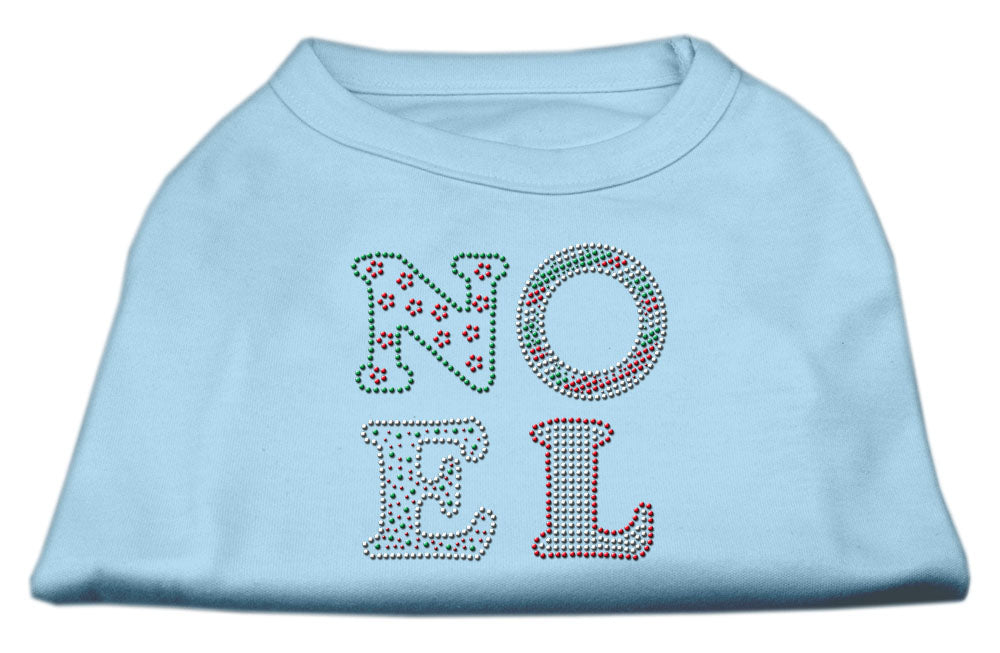 Noel Rhinestone Dog Shirt Baby Blue Med GreatEagleInc