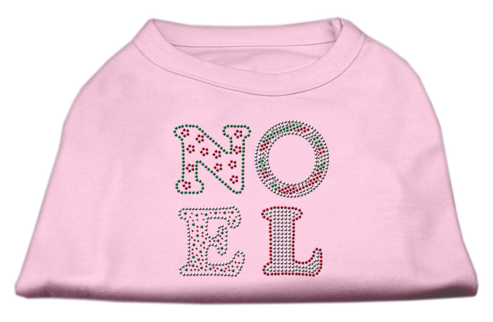 Noel Rhinestone Dog Shirt Light Pink Med GreatEagleInc