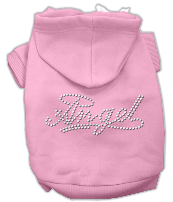 Angel Rhinestud Hoodie Pink L GreatEagleInc