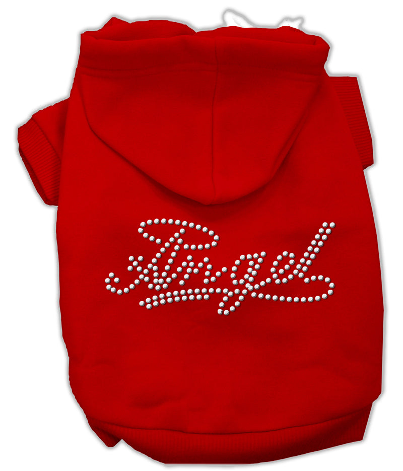 Angel Rhinestud Hoodie Red Xxl GreatEagleInc