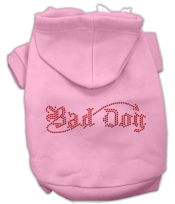 Bad Dog Rhinestone Hoodies Pink M GreatEagleInc