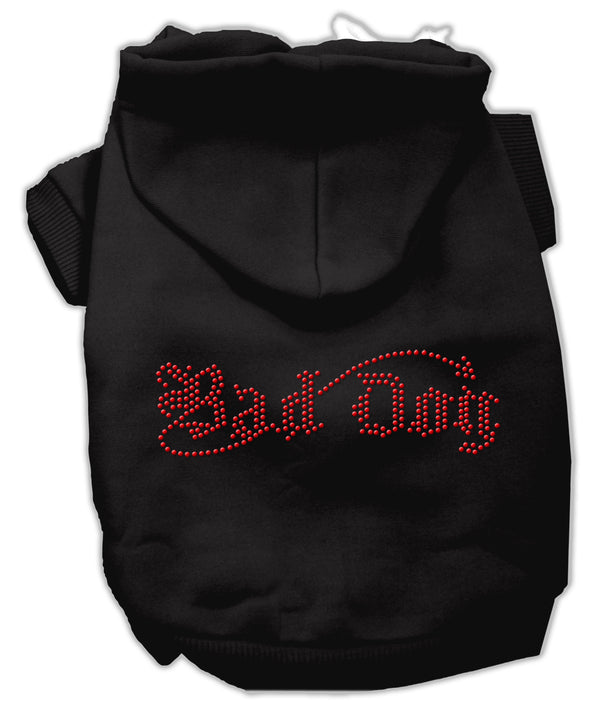 Bad Dog Rhinestone Hoodies Black S GreatEagleInc