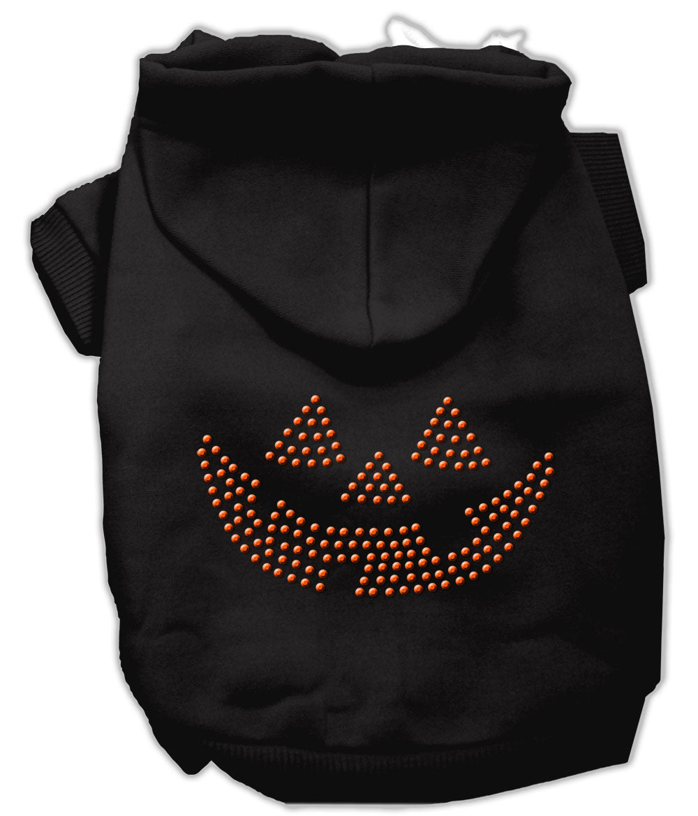 Jack O' Lantern Rhinestone Hoodies Black Xs GreatEagleInc