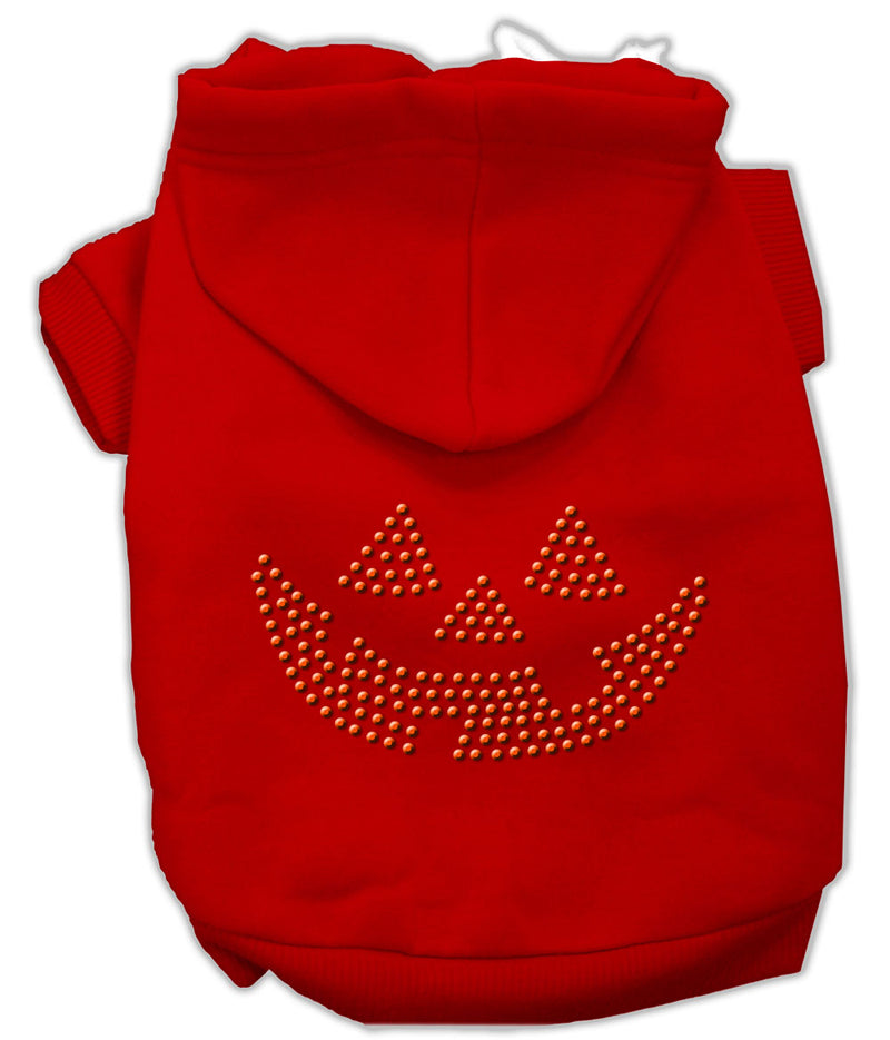 Jack O' Lantern Rhinestone Hoodies Red Xs GreatEagleInc