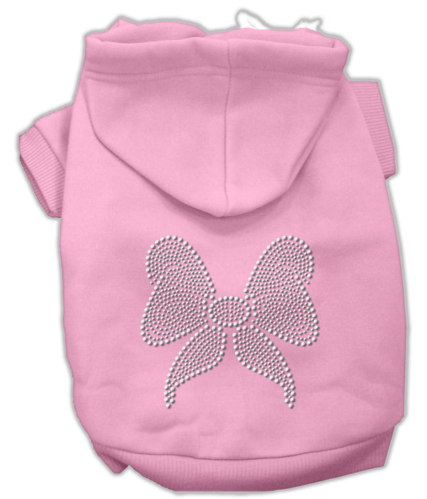 Rhinestone Bow Hoodies Pink Xl GreatEagleInc