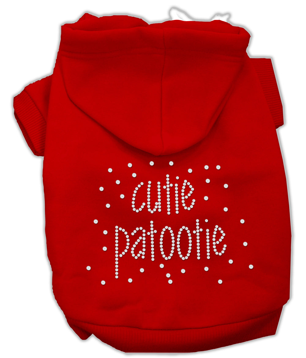 Cutie Patootie Rhinestone Hoodies Red L GreatEagleInc