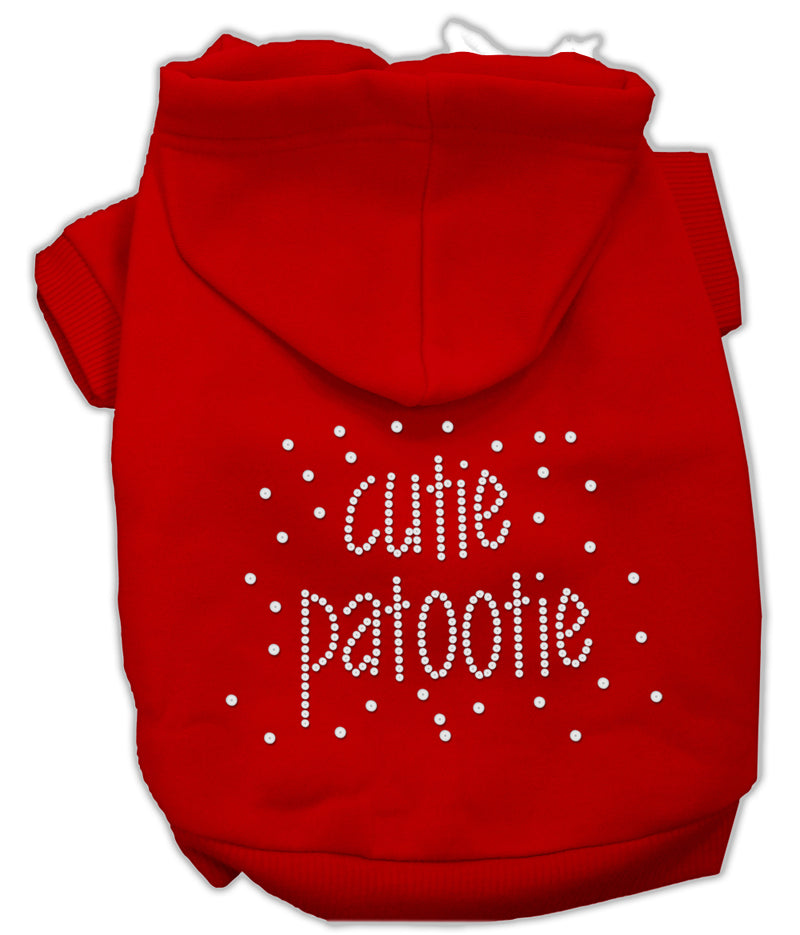 Cutie Patootie Rhinestone Hoodies Red S GreatEagleInc