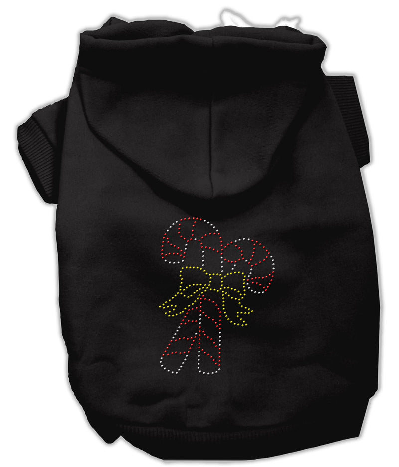 Candy Cane Hoodies Black Xs GreatEagleInc