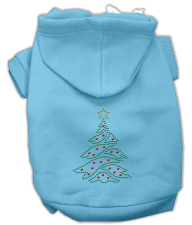 Christmas Tree Hoodie Baby Blue L GreatEagleInc
