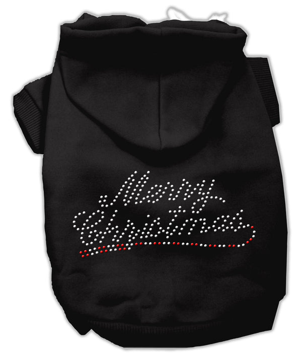 Merry Christmas Rhinestone Hoodies Black Xxl GreatEagleInc