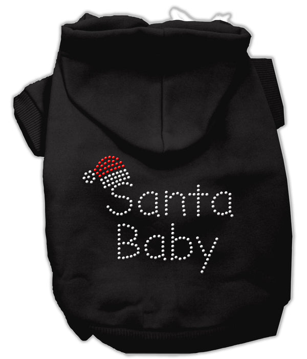 Santa Baby Hoodies Black Xs GreatEagleInc