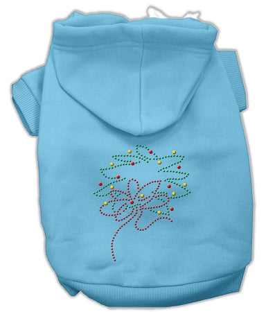 Christmas Wreath Hoodie Baby Blue L GreatEagleInc