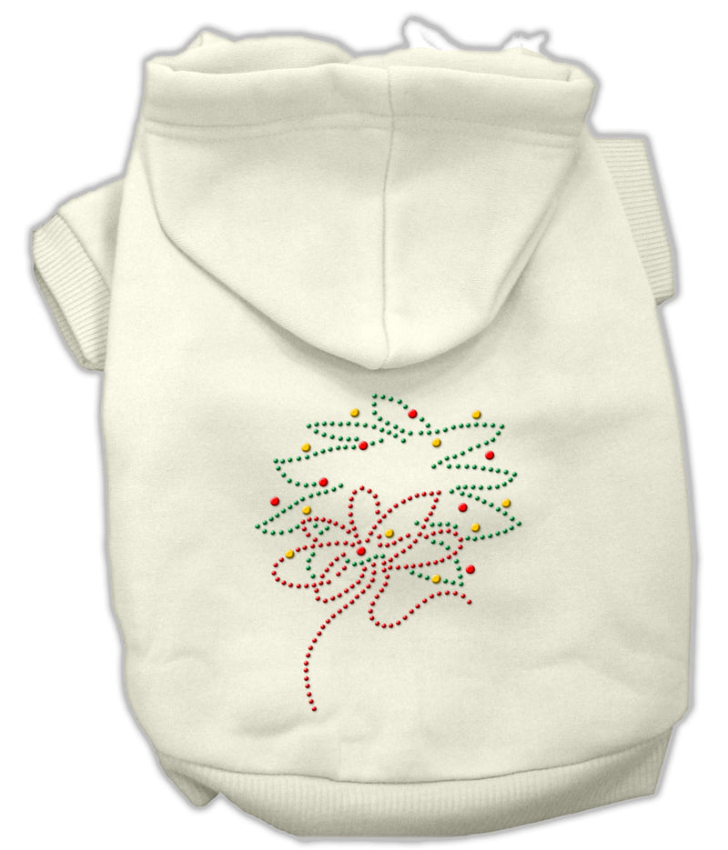 Christmas Wreath Hoodie Cream M GreatEagleInc