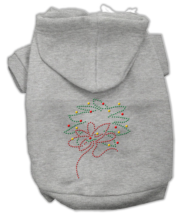 Christmas Wreath Hoodie Grey M GreatEagleInc