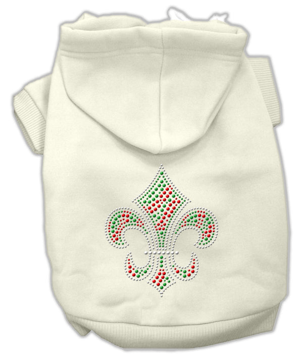 Holiday Fleur De Lis Hoodies Cream M GreatEagleInc