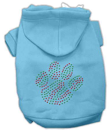 Holiday Paw Hoodies Baby Blue S GreatEagleInc