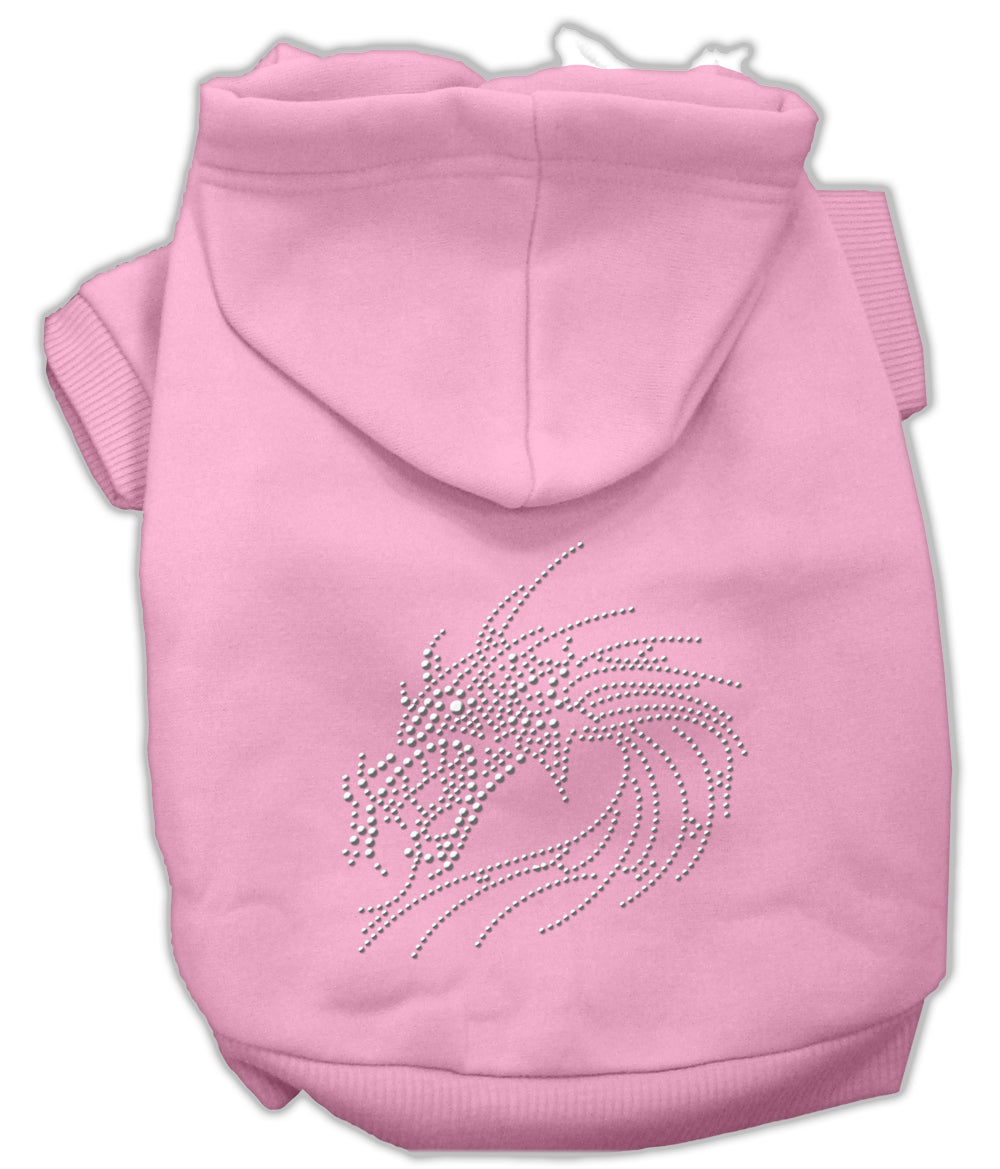 Studded Dragon Hoodies Pink L GreatEagleInc