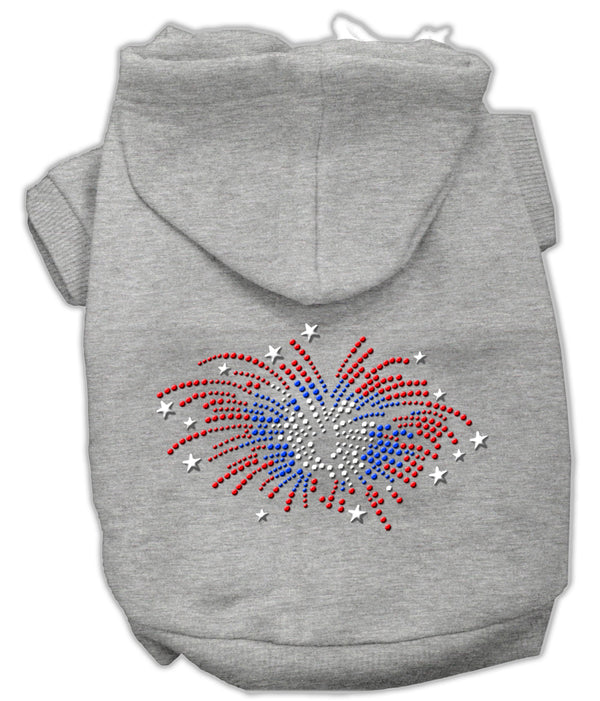 Fireworks Rhinestone Hoodie Grey L GreatEagleInc