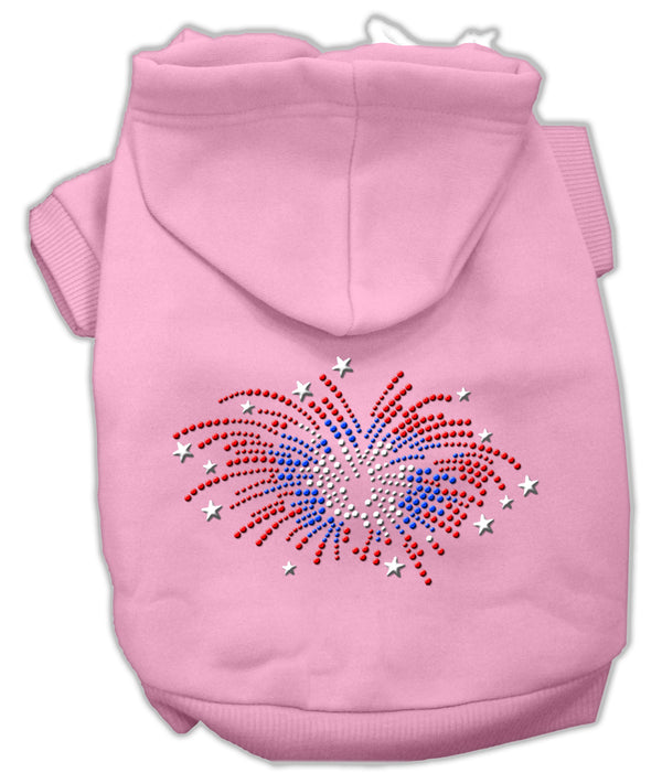 Fireworks Rhinestone Hoodie Pink M GreatEagleInc