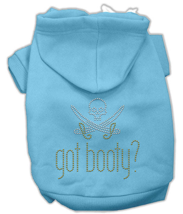 Got Booty Rhinestone Hoodies Baby Blue M GreatEagleInc