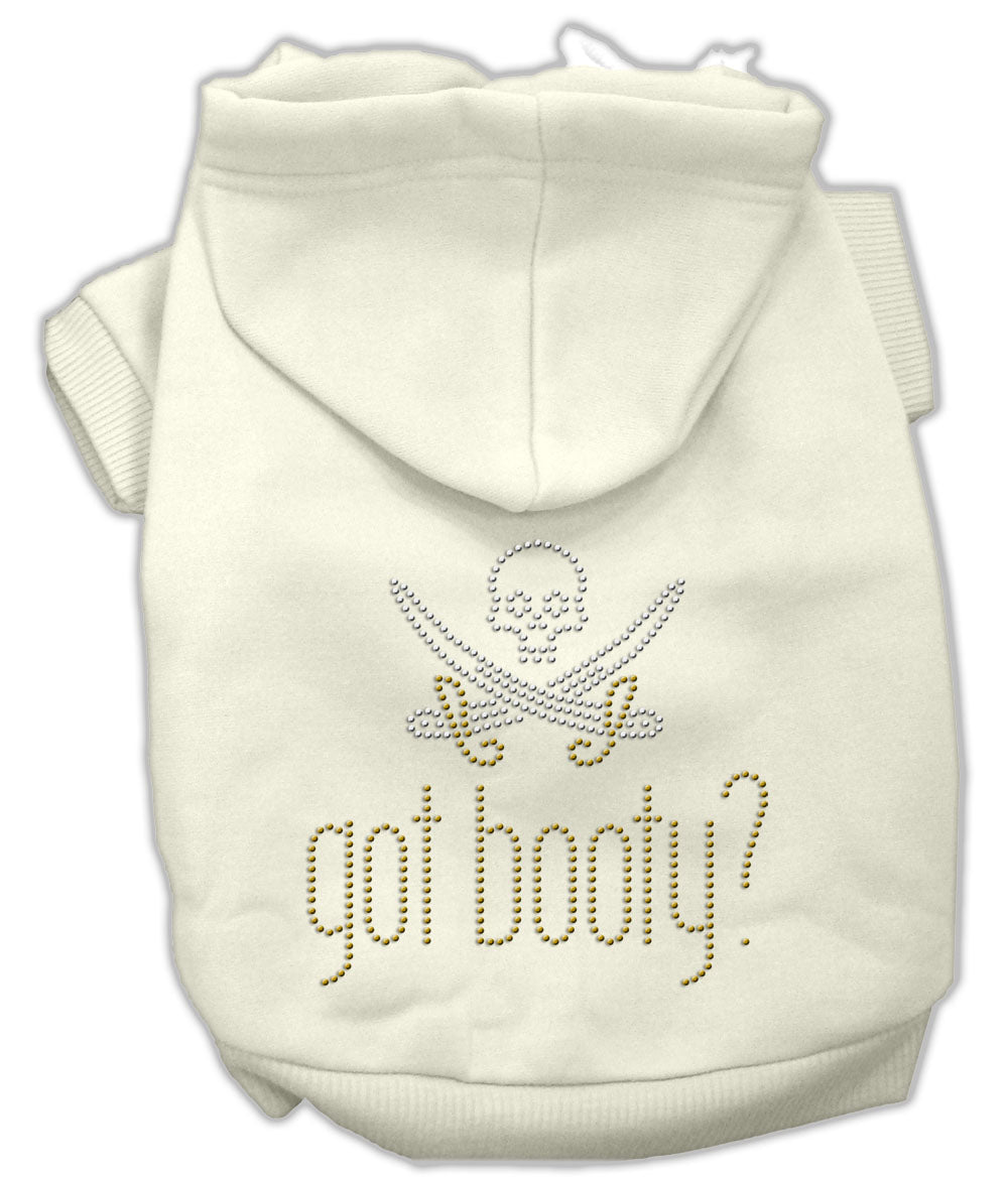 Got Booty Rhinestone Hoodies Cream M Default Title