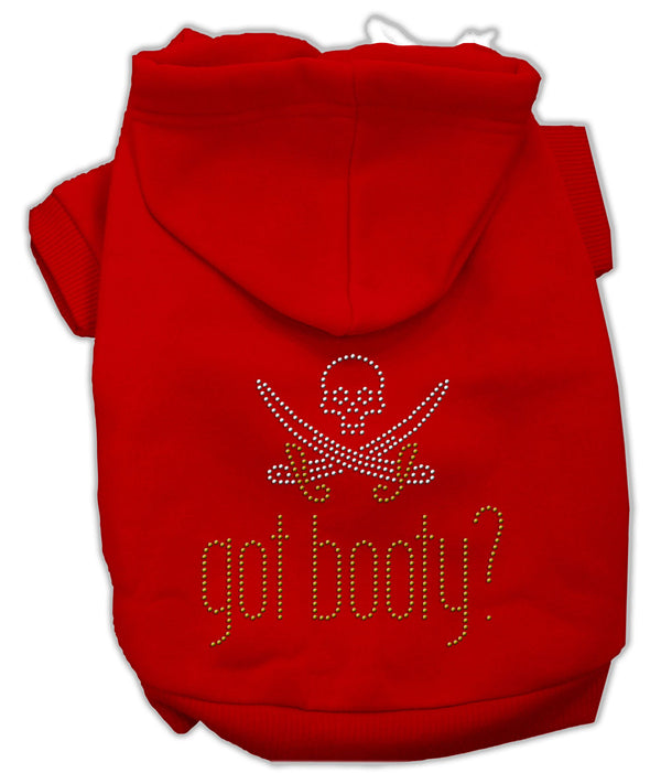 Got Booty Rhinestone Hoodies Red M GreatEagleInc