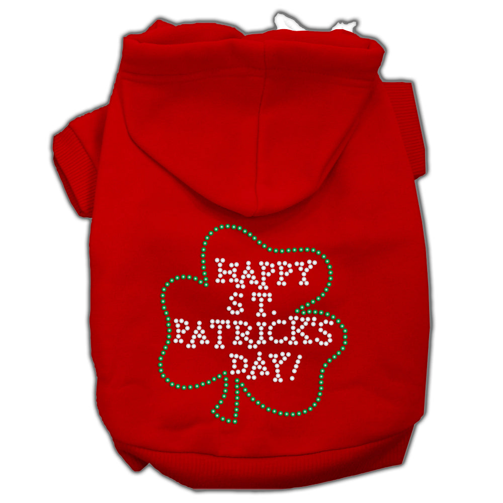 Happy St Patrick's Day Hoodies Red L GreatEagleInc