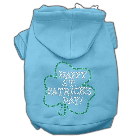 Happy St Patrick's Day Hoodies Baby Blue Xs GreatEagleInc