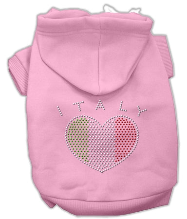 Italian Rhinestone Hoodies Pink Xl GreatEagleInc
