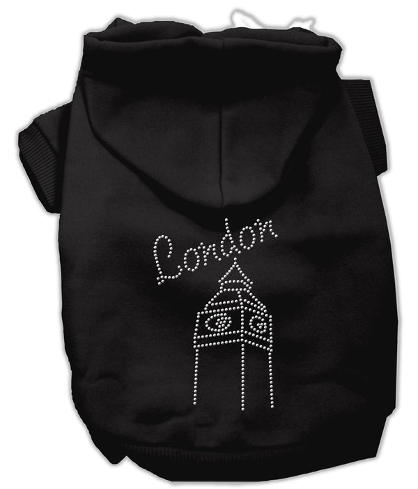 London Rhinestone Hoodies Black Xxxl Default Title