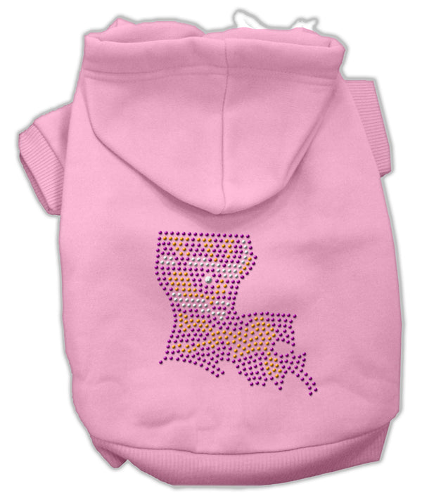 Louisiana Rhinestone Hoodie Pink Xl Default Title
