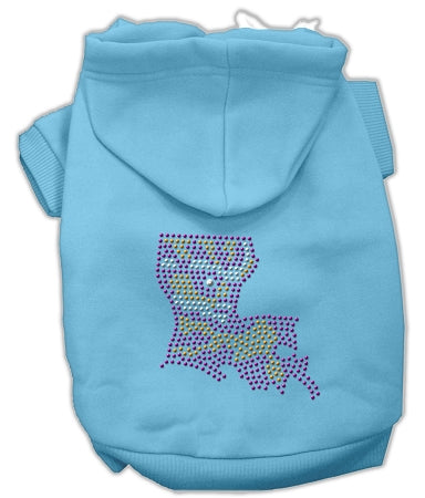 Louisiana Rhinestone Hoodie Baby Blue Xxl Default Title