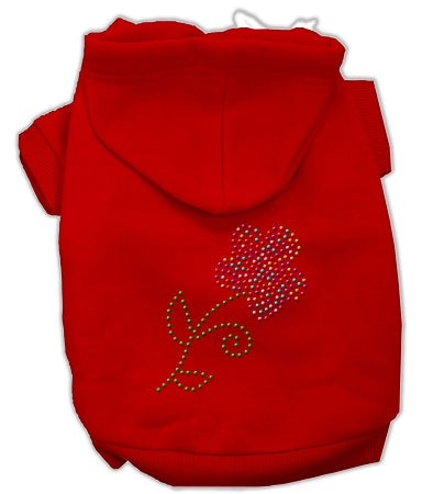 Multi-colored Flower Rhinestone Hoodie Red Xs Default Title