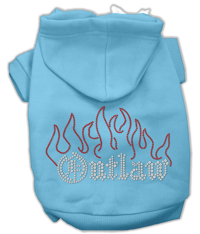 Outlaw Rhinestone Hoodies Baby Blue Xl GreatEagleInc