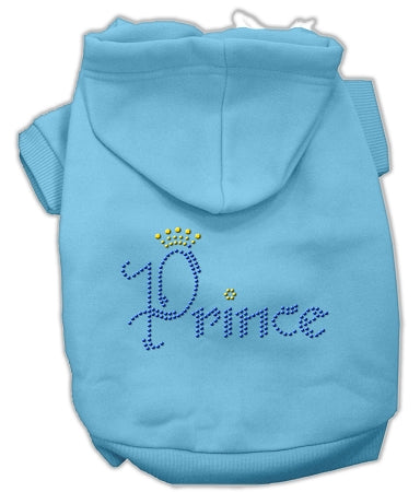 Prince Rhinestone Hoodies Baby Blue M GreatEagleInc