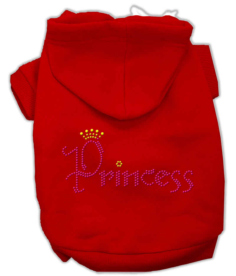 Princess Rhinestone Hoodies Red L GreatEagleInc
