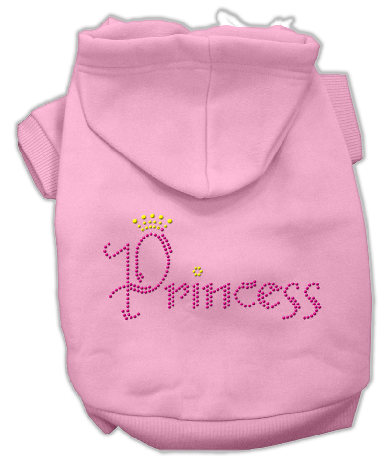 Princess Rhinestone Hoodies Pink Xs GreatEagleInc