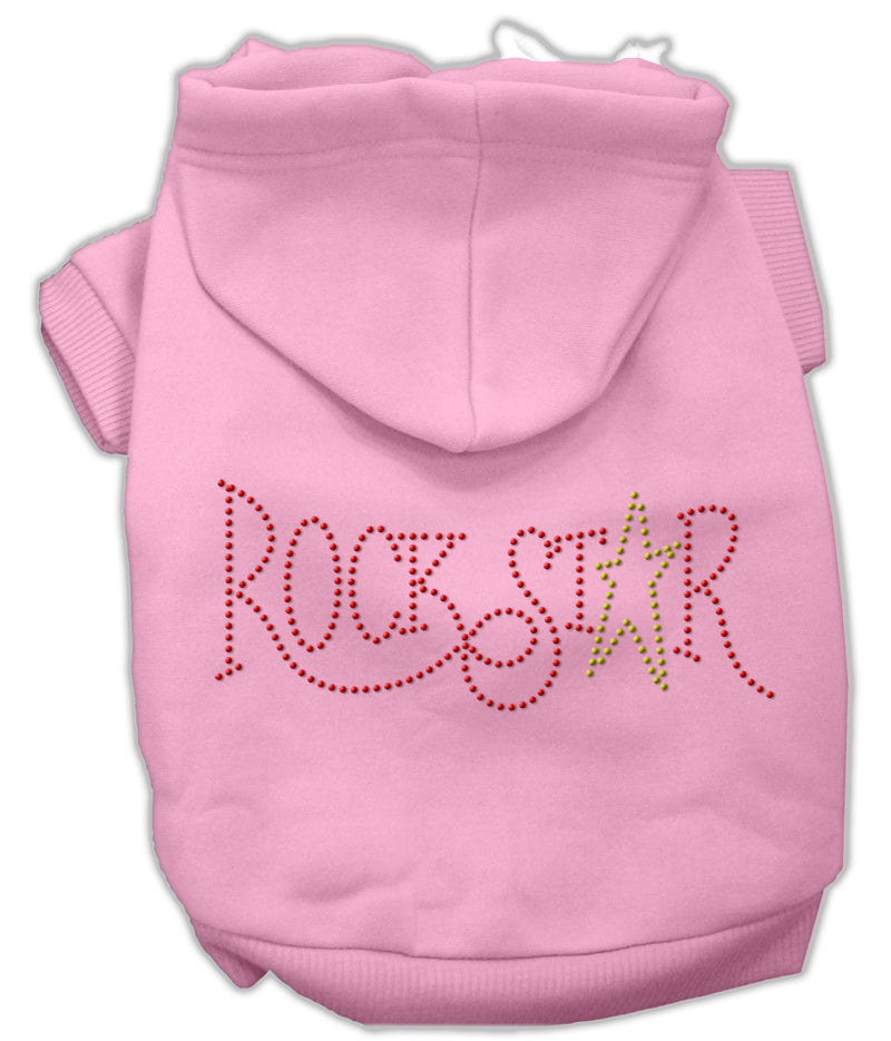 Rock Star Rhinestone Hoodies Pink L GreatEagleInc