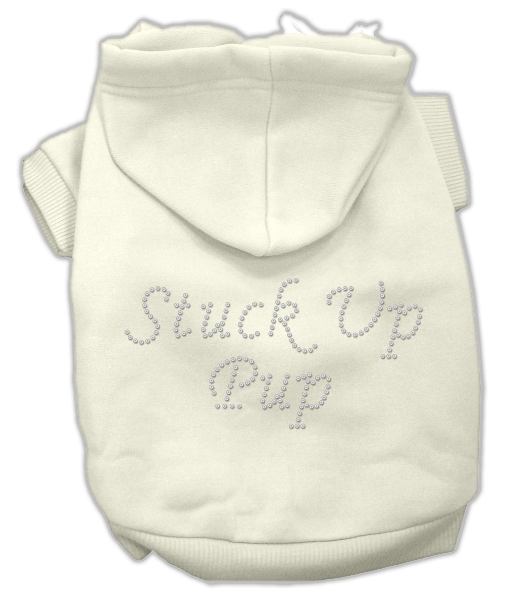 Stuck Up Pup Hoodies Cream Xs GreatEagleInc