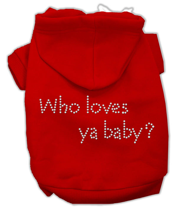 Who Loves Ya Baby? Hoodies Red L GreatEagleInc