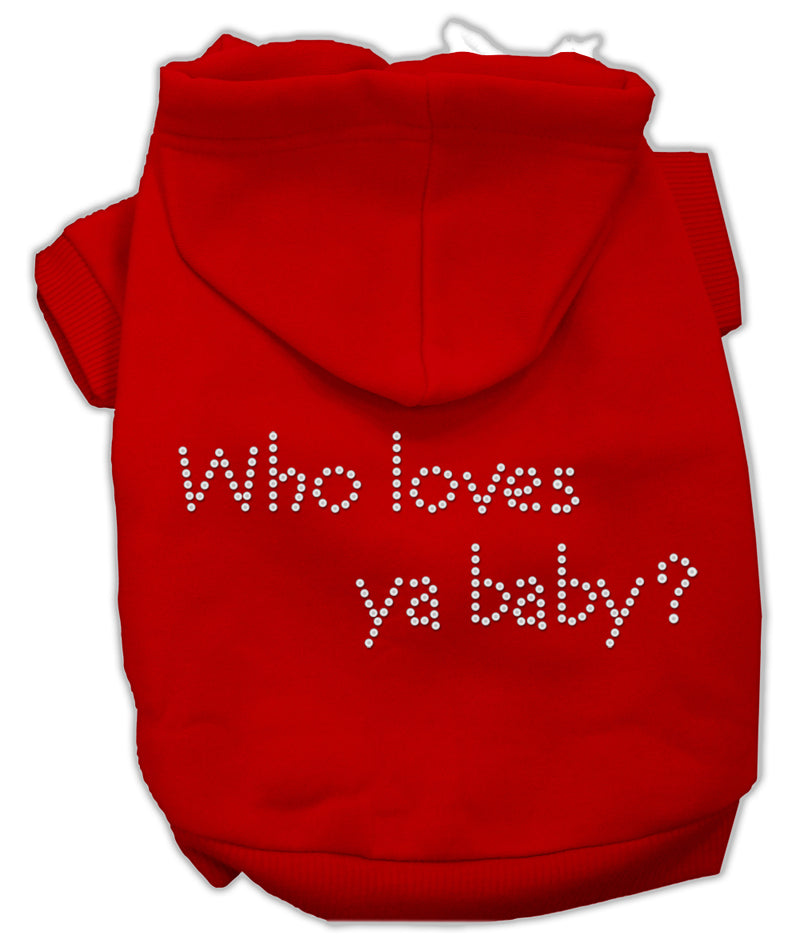 Who Loves Ya Baby? Hoodies Red L GreatEagleInc