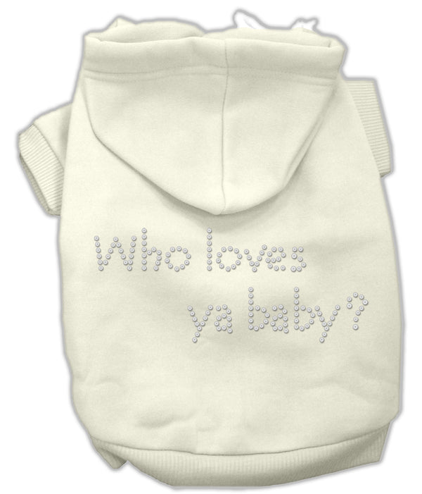 Who Loves Ya Baby? Hoodies Cream M GreatEagleInc